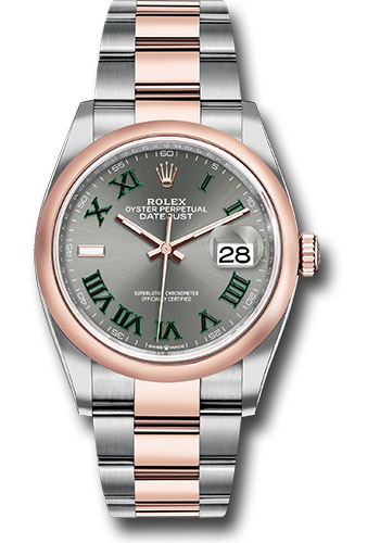 Rolex Watches - Datejust 36 Steel and Pink Gold - Domed Bezel - Oyster - Style No: 126201 slgro