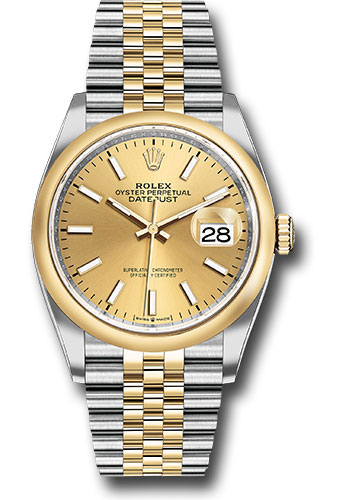 Rolex Watches - Datejust 36 Steel and Yellow Gold - Domed Bezel - Jubilee - Style No: 126203 chij