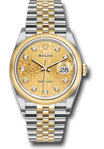 Rolex Watches - Datejust 36 Steel and Yellow Gold - Domed Bezel - Jubilee - Style No: 126203 chjdj