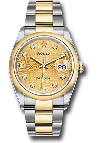 Rolex Watches - Datejust 36 Steel and Yellow Gold - Domed Bezel - Oyster - Style No: 126203 chjdo