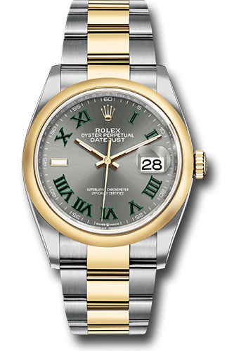 Rolex Watches - Datejust 36 Steel and Yellow Gold - Domed Bezel - Oyster - Style No: 126203 slgro