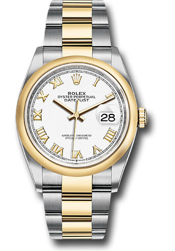 Rolex Watches - Datejust 36 Steel and Yellow Gold - Domed Bezel - Oyster - Style No: 126203 wro