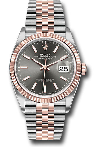 rose gold and silver rolex watch