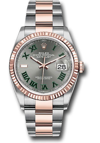 Rolex datejust 36 two tone rose gold hot sale