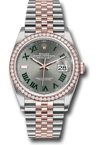 Rolex 126281rbr slgrj Datejust 36 Steel PG Dia Bez Jubilee