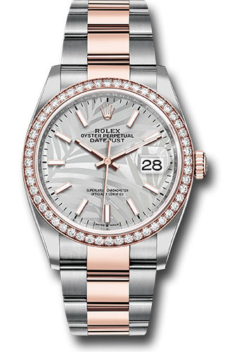 Rolex Watches - Datejust 36 Steel and Pink Gold - Diamond Bezel - Oyster - Style No: 126281rbr spmio