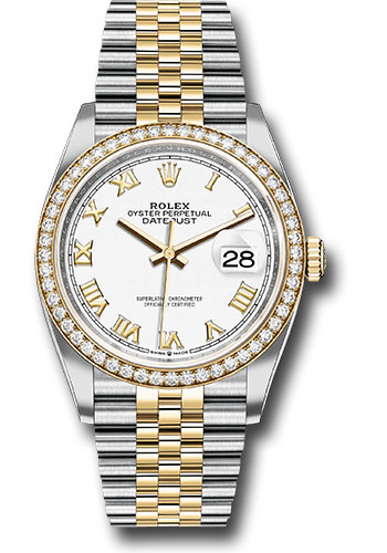 Rolex Watches - Datejust 36 Steel and Yellow Gold - Diamond Bezel - Jubilee - Style No: 126283RBR wrj