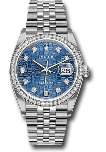 Rolex Datejust 36 Silver Diamond Set Dial Jubilee Bracelet