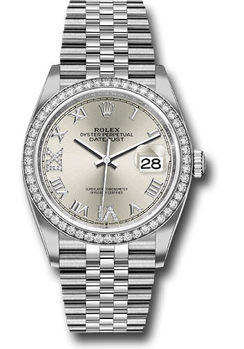 Rolex Watches - Datejust 36 Steel and White Gold - Diamond Bezel - Jubilee - Style No: 126284RBR sdr69j