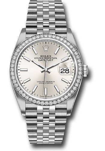 Rolex Watches - Datejust 36 Steel and White Gold - Diamond Bezel - Jubilee - Style No: 126284RBR sij