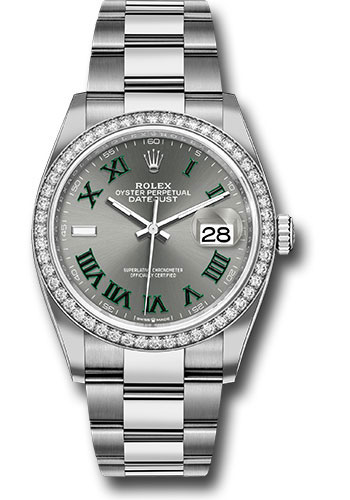 Rolex Watches - Datejust 36 Steel and White Gold - Diamond Bezel - Oyster - Style No: 126284rbr slgro