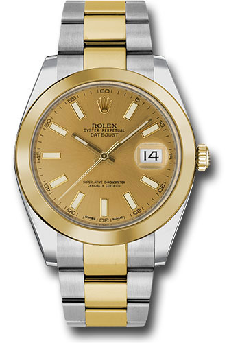 Rolex Watches - Datejust 41 Steel and Yellow Gold - Smooth Bezel - Oyster - Style No: 126303 chio