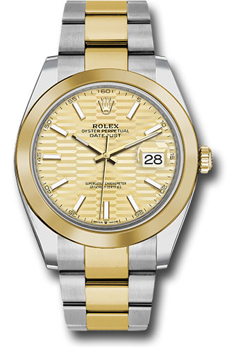 Rolex Watches - Datejust 41 Steel and Yellow Gold - Smooth Bezel - Oyster - Style No: 126303 gflmio