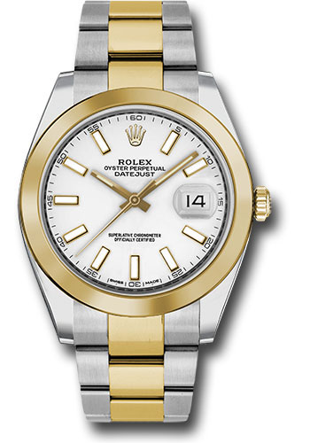 Rolex Watches - Datejust 41 Steel and Yellow Gold - Smooth Bezel - Oyster - Style No: 126303 wio