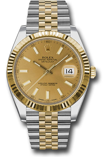 Rolex Datejust 41 Steel and Yellow Gold - Fluted Bezel - Jubilee