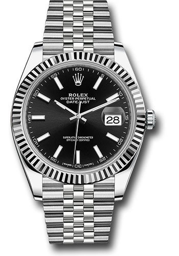Rolex Datejust 41 Steel and White Gold - Fluted Bezel - Jubilee