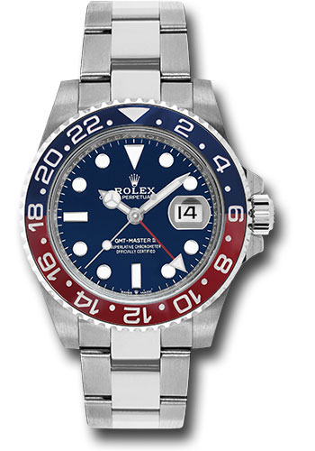rolex gmt white gold blue dial