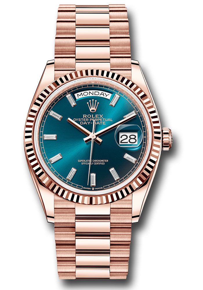Rolex Watches - Day-Date 36 Everose Gold - Fluted Bezel - President - Style No: 128235 blgrbdp