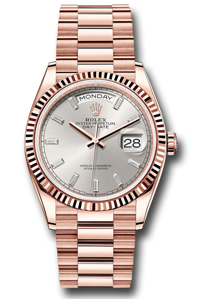 Rolex Watches - Day-Date 36 Everose Gold - Fluted Bezel - President - Style No: 128235 sbdp