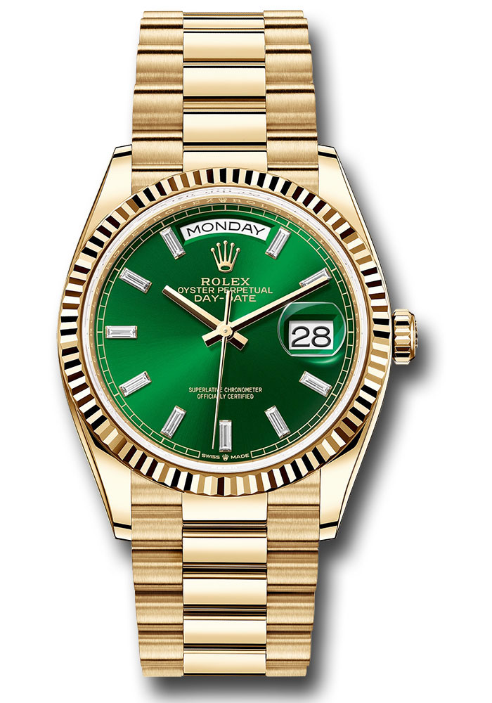 Rolex Watches - Day-Date 36 Yellow Gold - Fluted Bezel - President - Style No: 128238 grbdp