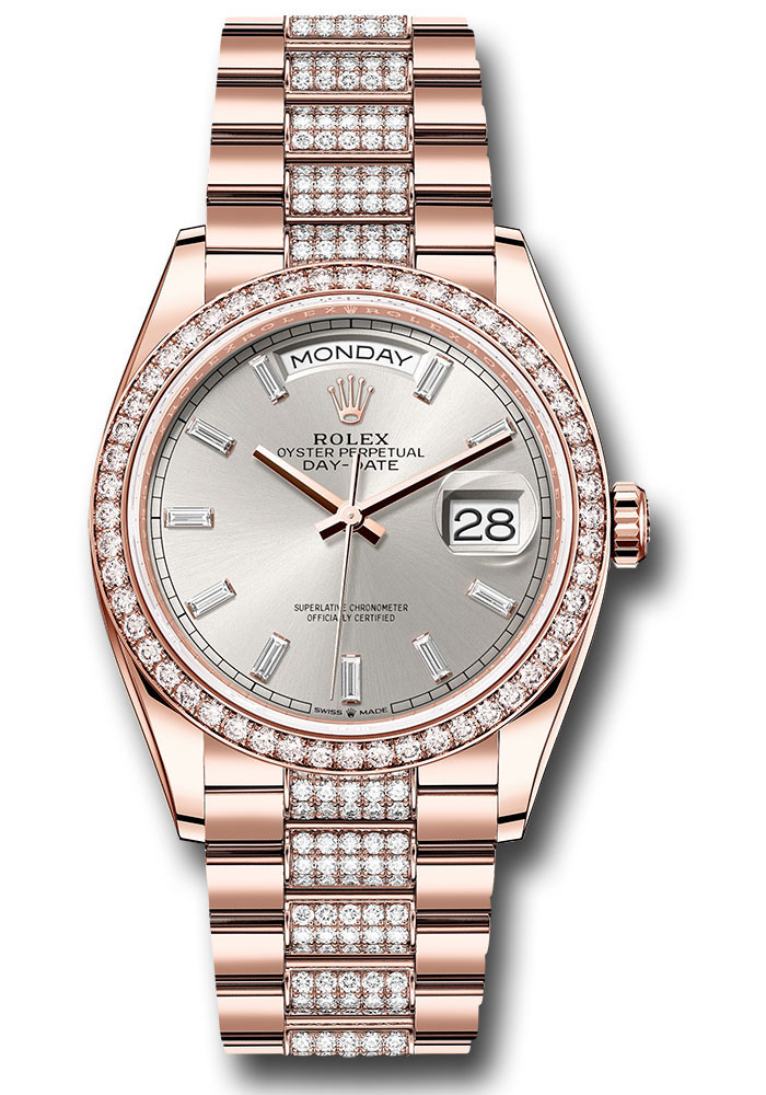 Rolex Watches - Day-Date 36 Everose Gold - 52 Dia Bezel - Diamond President - Style No: 128345rbr sbddp