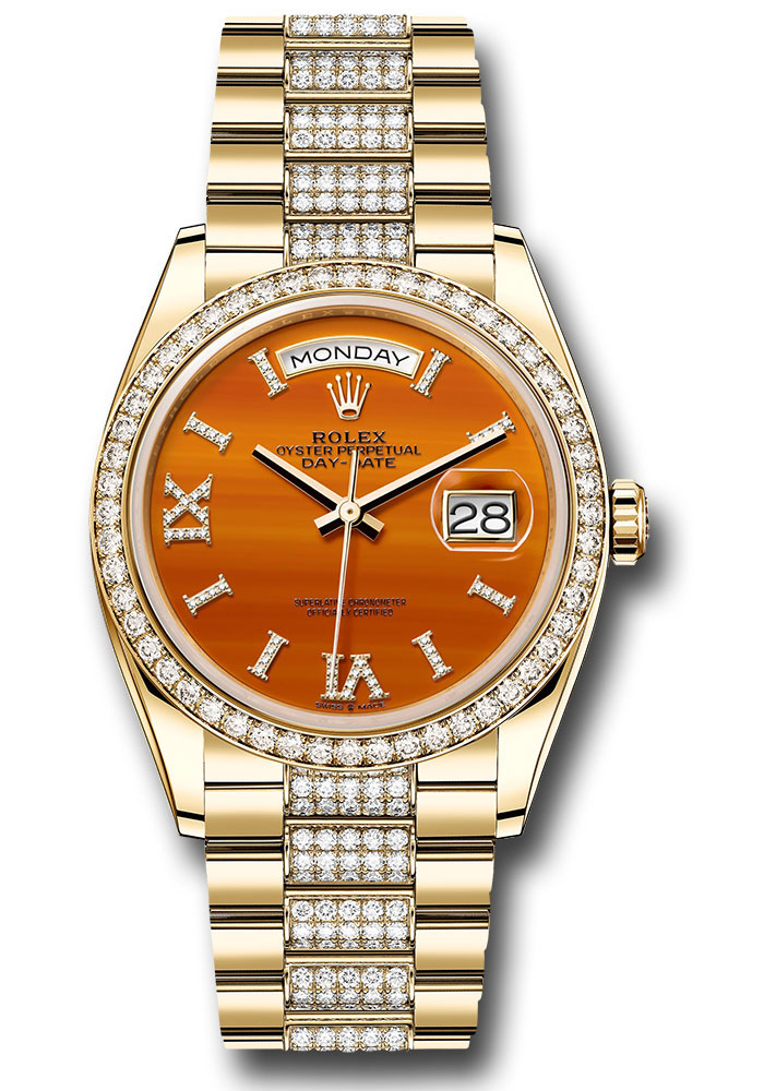Rolex Watches - Day-Date 36 Yellow Gold - 52 Dia Bezel - Diamond President - Style No: 128348rbr cardidrdp