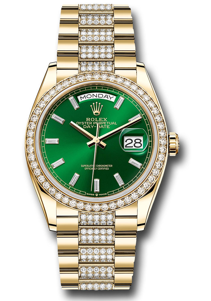 Rolex Watches - Day-Date 36 Yellow Gold - 52 Dia Bezel - Diamond President - Style No: 128348rbr grbddp