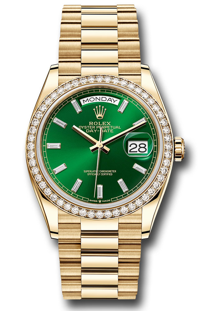 Rolex Watches - Day-Date 36 Yellow Gold - 52 Dia Bezel - President - Style No: 128348rbr grbdp