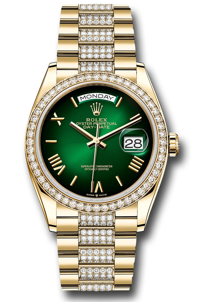 Rolex Watches - Day-Date 36 Yellow Gold - 52 Dia Bezel - Diamond President - Style No: 128348rbr grobdrdp