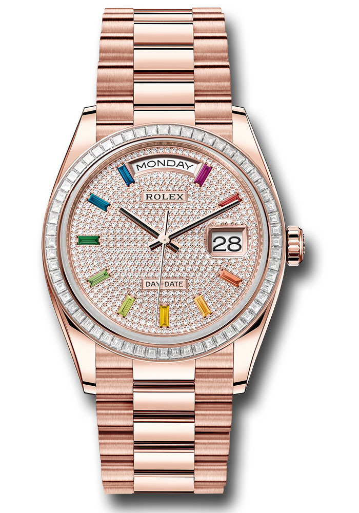 Rolex Watches - Day-Date 36 Everose Gold - 52 Dia Bezel - President - Style No: 128395tbr dprsp