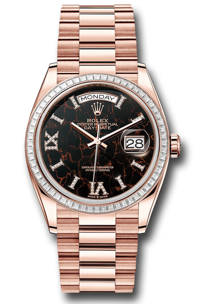 Rolex Watches - Day-Date 36 Everose Gold - 52 Dia Bezel - President - Style No: 128395tbr eididrp