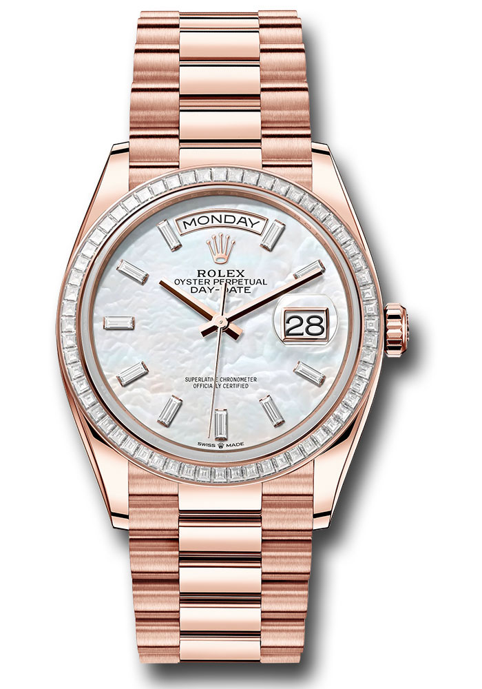 Rolex Watches - Day-Date 36 Everose Gold - 52 Dia Bezel - President - Style No: 128395tbr mbdp