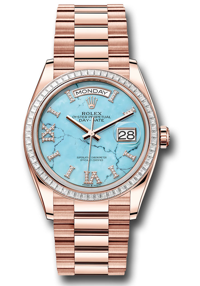 Rolex Watches - Day-Date 36 Everose Gold - 52 Dia Bezel - President - Style No: 128395tbr tdidrp