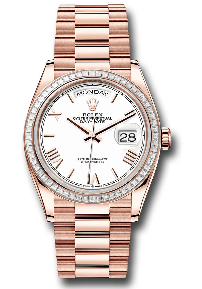 Rolex Watches - Day-Date 36 Everose Gold - 52 Dia Bezel - President - Style No: 128395tbr wbdrp