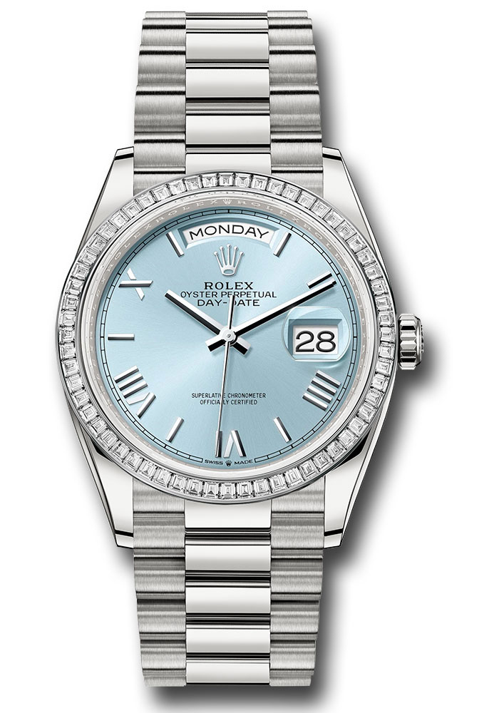 Rolex Watches - Day-Date 36 Platinum - 52 Dia Bezel - President - Style No: 128396tbr ibbdrp