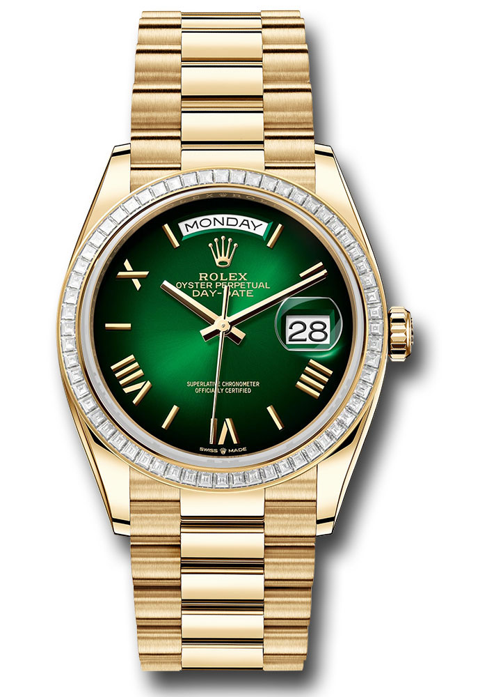 Rolex Watches - Day-Date 36 Yellow Gold - 52 Dia Bezel - President - Style No: 128398tbr grobdrp