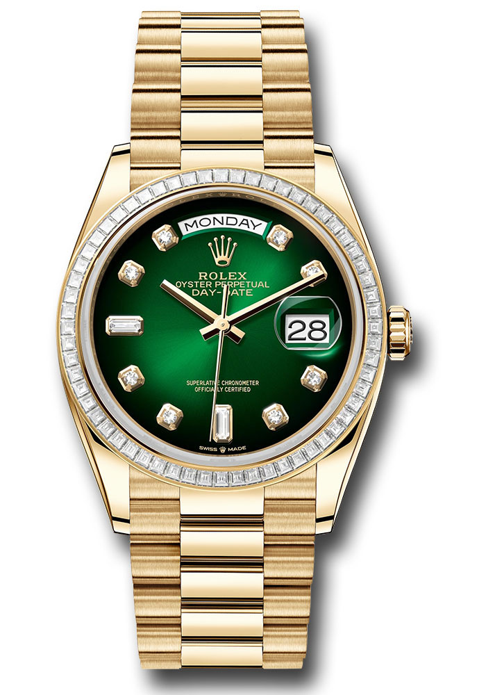 Rolex Watches - Day-Date 36 Yellow Gold - 52 Dia Bezel - President - Style No: 128398tbr grodp