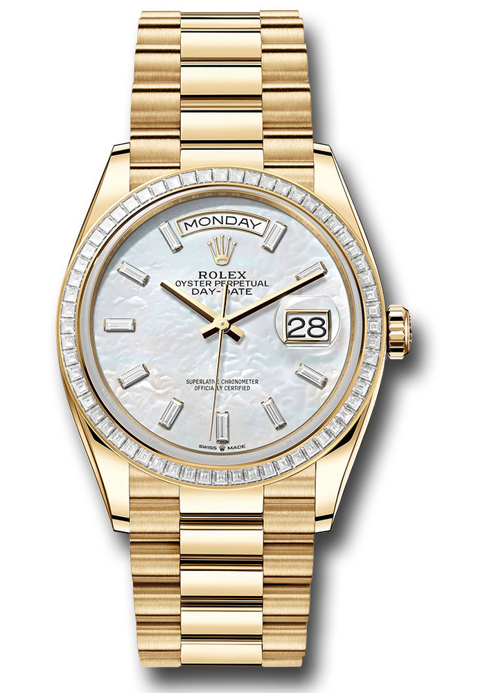 Rolex Watches - Day-Date 36 Yellow Gold - 52 Dia Bezel - President - Style No: 128398tbr mbdp