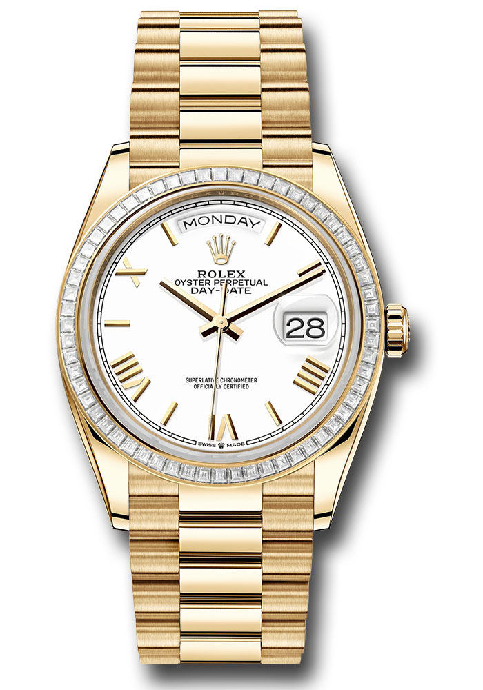 Rolex Watches - Day-Date 36 Yellow Gold - 52 Dia Bezel - President - Style No: 128398tbr wbdrp