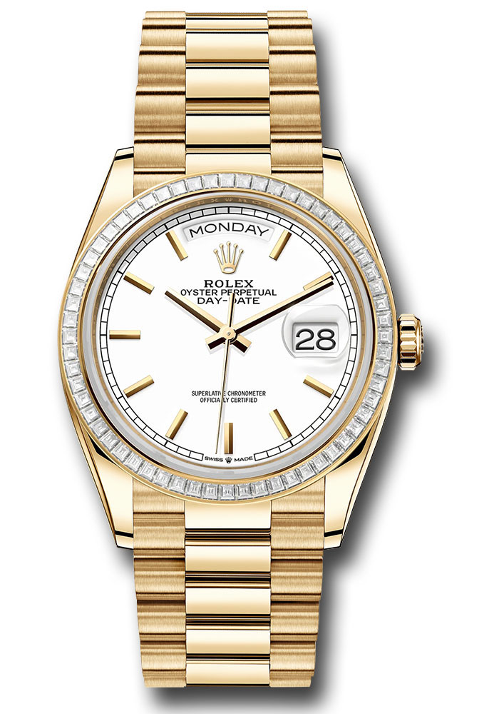 Rolex Watches - Day-Date 36 Yellow Gold - 52 Dia Bezel - President - Style No: 128398tbr wip