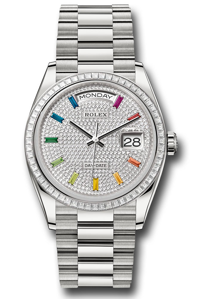 Rolex Watches - Day-Date 36 White Gold - 52 Dia Bezel - President - Style No: 128399tbr dprsp