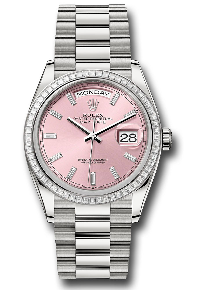 Rolex Watches - Day-Date 36 White Gold - 52 Dia Bezel - President - Style No: 128399tbr pbdp