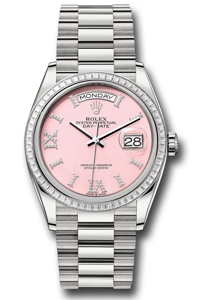 Rolex Watches - Day-Date 36 White Gold - 52 Dia Bezel - President - Style No: 128399tbr podhmp