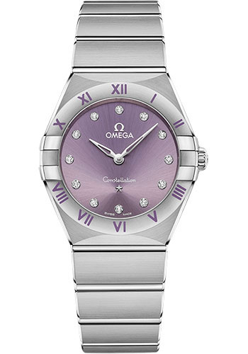 Omega Watches - Constellation Quartz 28 mm - Brushed Stainless Steel - Style No: 131.10.28.60.60.002