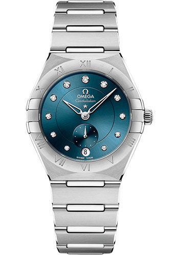 Omega Watches - Constellation Quartz Small Seconds - 34 mm - Brushed Stainless Steel - Style No: 131.10.34.20.53.001