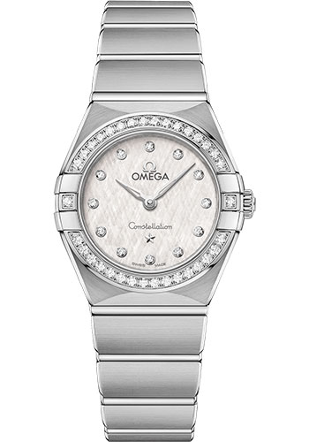 Omega Watches - Constellation Manhattan Quartz 25 mm - Stainless Steel - Diamond Bezel - Style No: 131.15.25.60.52.001