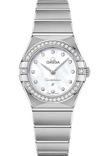 Omega Watches - Constellation Manhattan Quartz 25 mm - Stainless Steel - Diamond Bezel - Style No: 131.15.25.60.55.001