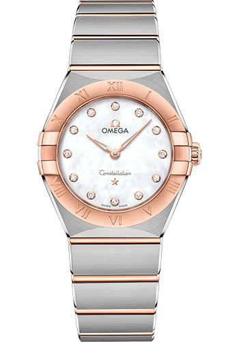 Omega Watches - Constellation Manhattan Quartz 28 mm - Steel and Sedna Gold - Style No: 131.20.28.60.55.001