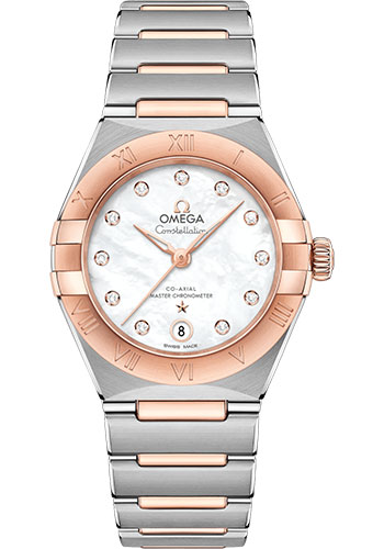 Omega Watches - Constellation Manhattan 29 mm - Steel and Sedna Gold - Style No: 131.20.29.20.55.001