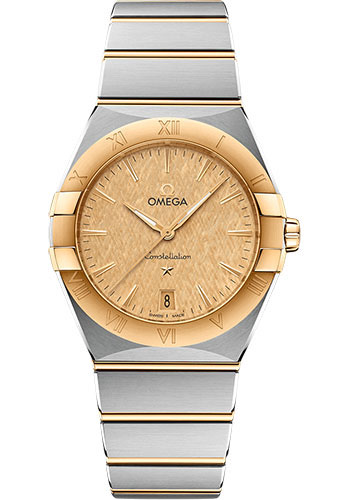 Omega Watches - Constellation Quartz 36 mm - Brushed Steel and Yellow Gold - Style No: 131.20.36.60.08.001